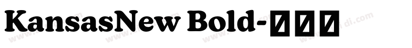 KansasNew Bold字体转换